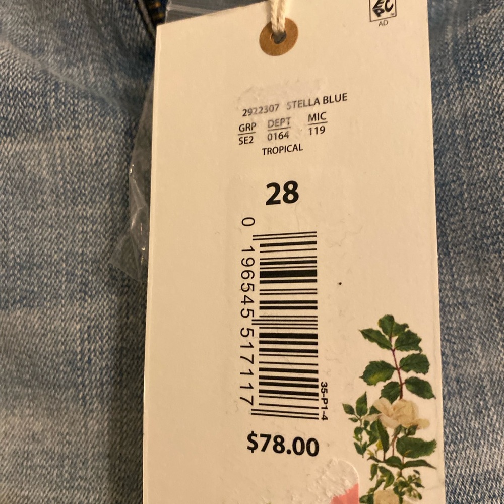 Brand new blue jean shorts with tag